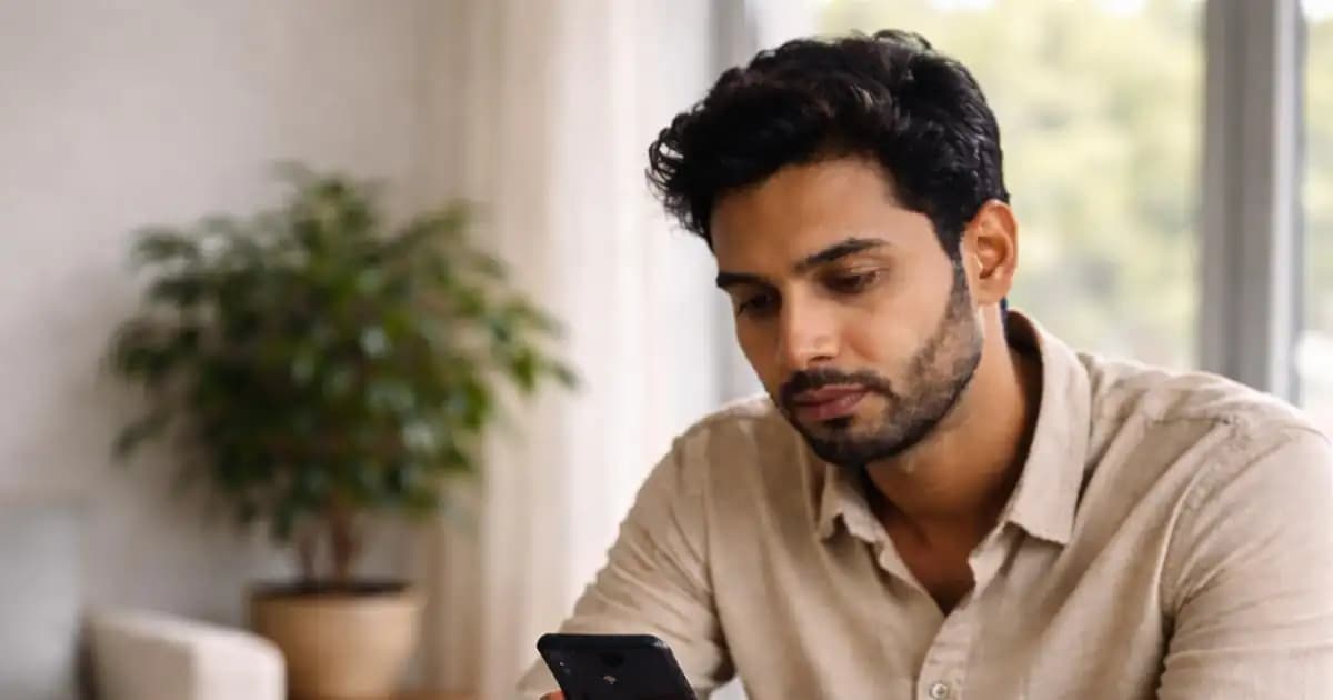 Citizen managing Aadhaar security settings on smartphone