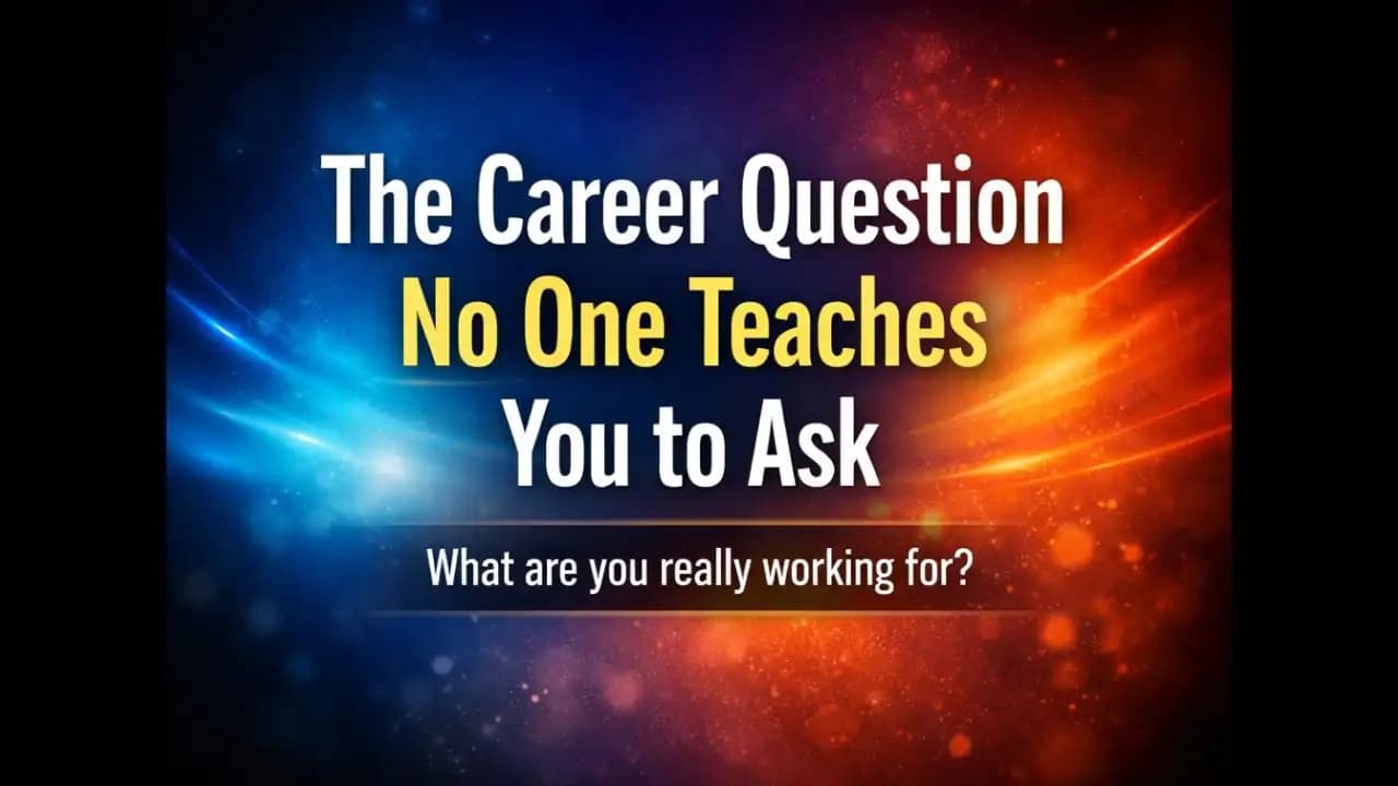 Person reflecting on career path feeling uncertain despite having a stable job