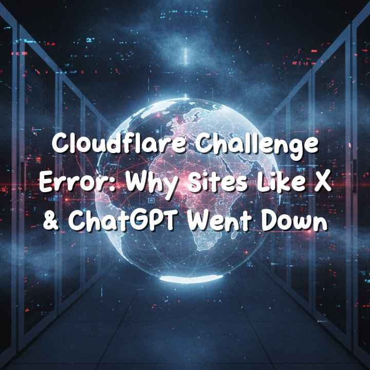 Global internet outage visual with broken network lines and server glitch effects