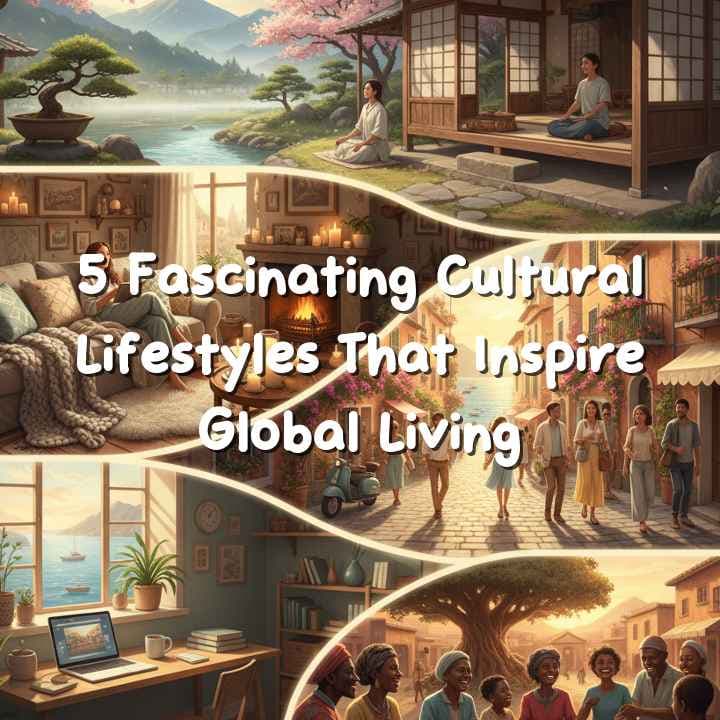 Global cultural lifestyles such as Ikigai, Hygge, Dolce Vita, Lagom, and Ubuntu