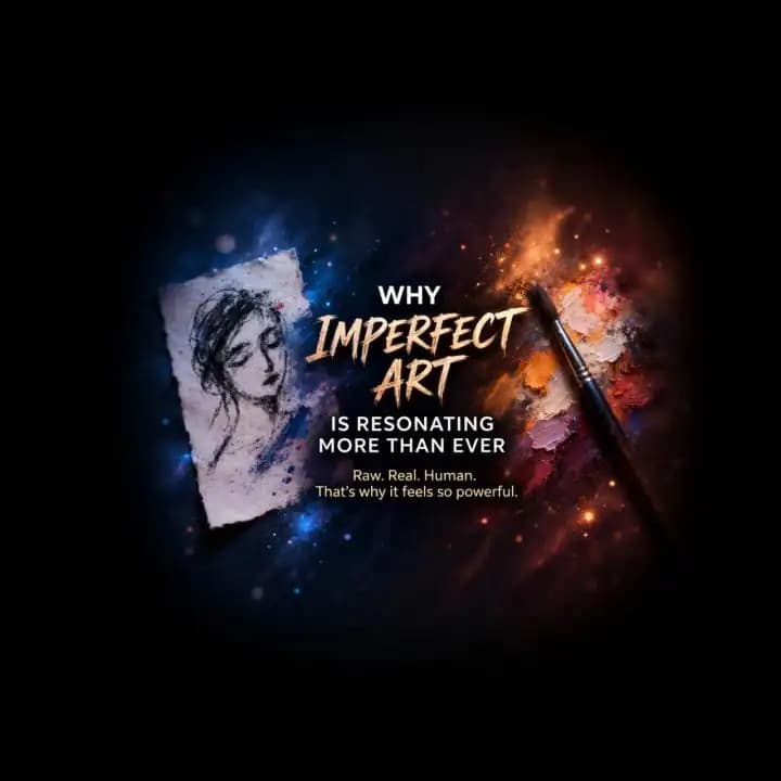 Imperfect sketch with visible lines and raw artistic expression