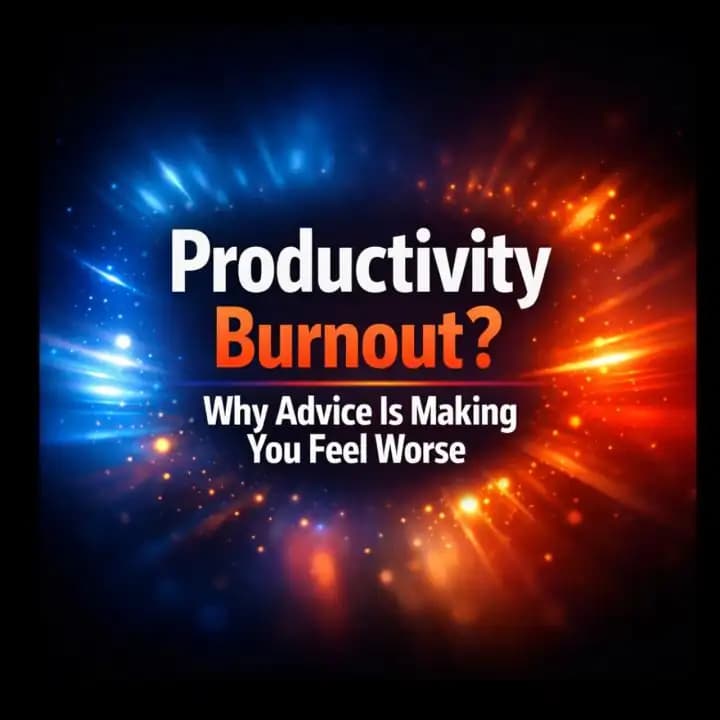 Person feeling overwhelmed by productivity routines and digital pressure